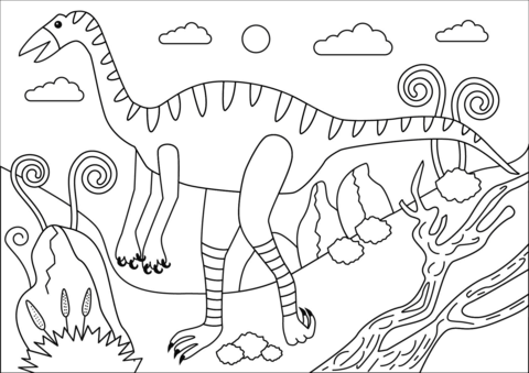 Struthiomimus Coloring Page