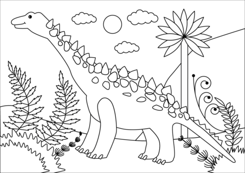 Titanosaur Coloring Page