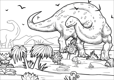 Titanosaurus Coloring Page