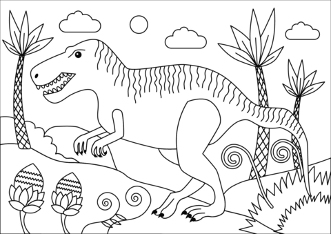 Tyrannosaurus Coloring Page