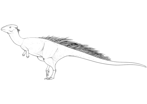 Wannanosaurus Coloring Page