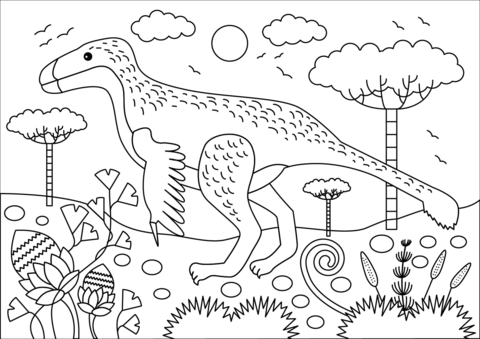 Yutyrannus Coloring Page