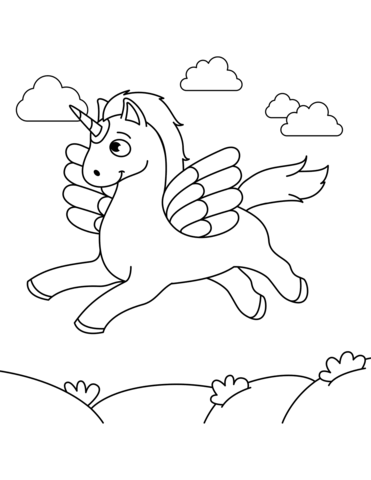 Alicorn Coloring Page