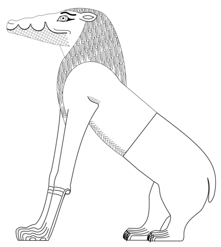 Ammit Coloring Page