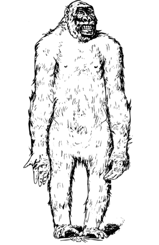 Apeman Coloring Page