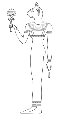 Bastet Coloring Page