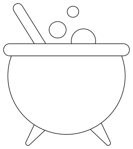 Cauldron Coloring Page