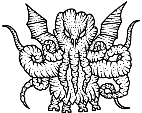 Chtulhu Coloring Page