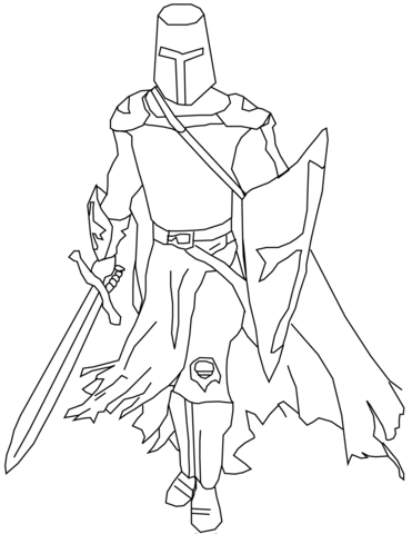 Crusader Coloring Page