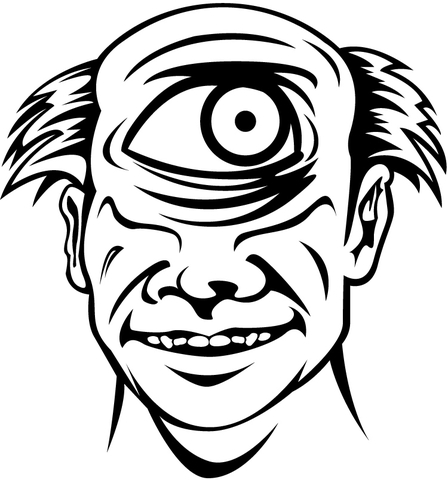 Cyclop Coloring Page