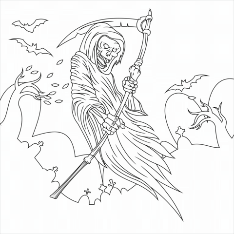 Death Coloring Page