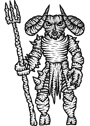 Demon Coloring Page