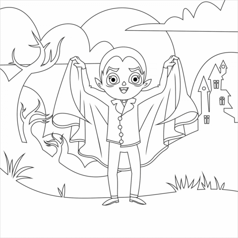 Dracula Coloring Page