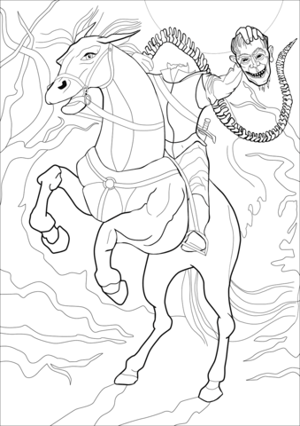 Dullahan Coloring Page