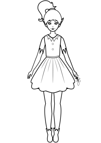 Elf Coloring Page