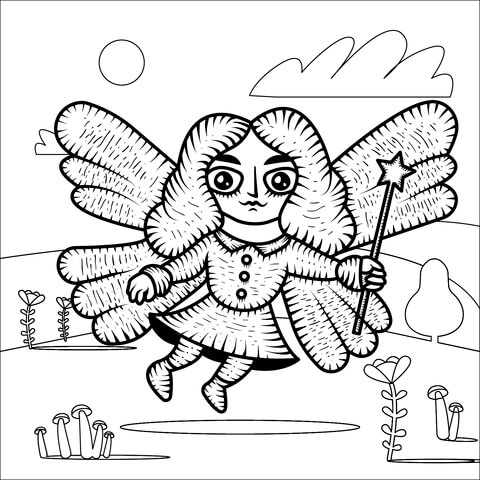 Fairy Coloring Page