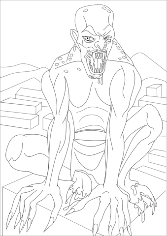 Ghoul Coloring Page