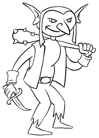 Goblin Coloring Page