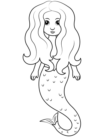 Mermaid Coloring Page