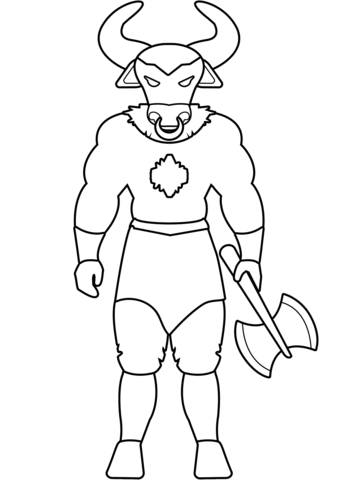 Minotaur Coloring Page