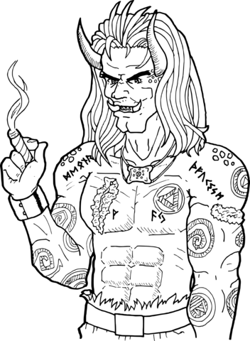 Ogre Coloring Page