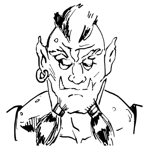 Orc Coloring Page