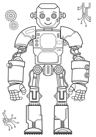 Robot Coloring Page