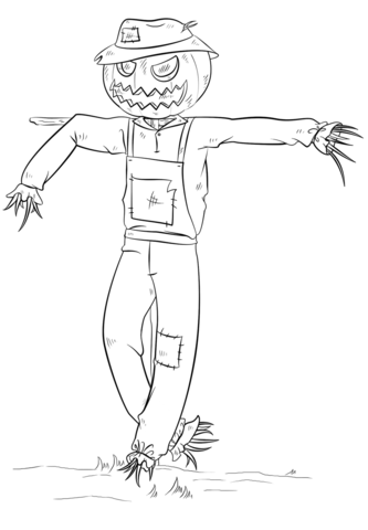 Scarecrow Coloring Page