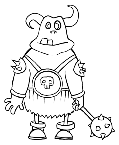 Troll Coloring Page