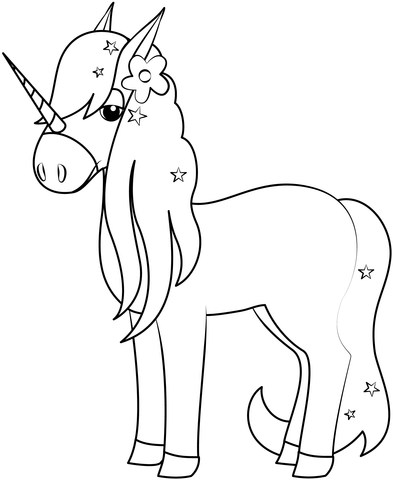 Unicorn Coloring Page