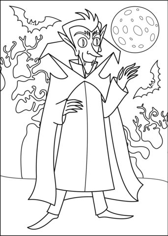 Vampire Coloring Page