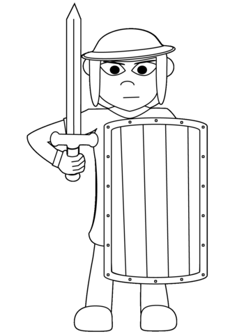 Warrior Coloring Page