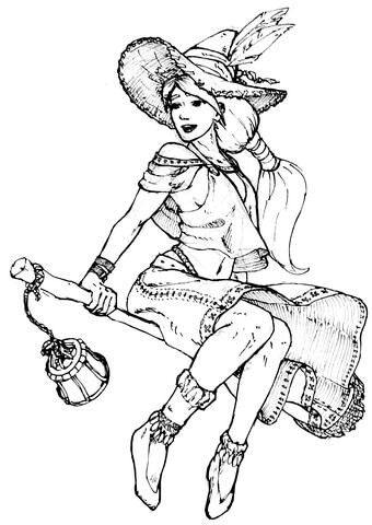 Witch Coloring Page