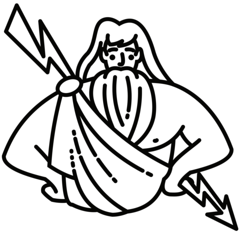 Zeus Coloring Page