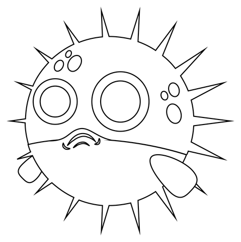 Blowfish Coloring Page