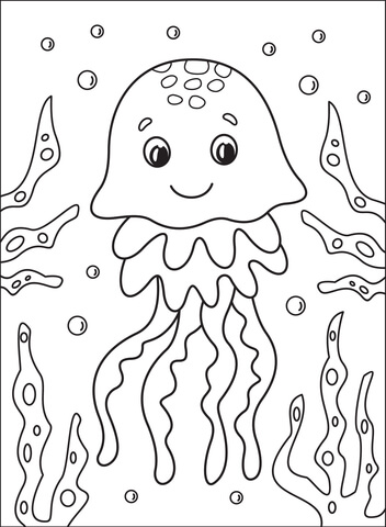 Jellyfish Coloring Page