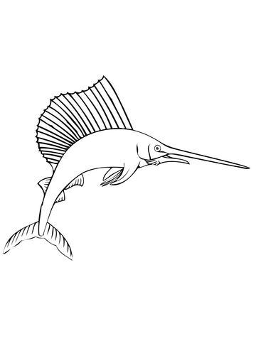 Marlin Coloring Page