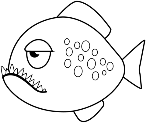 Piranha Coloring Page