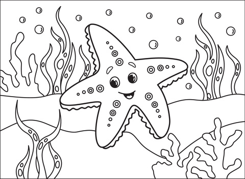 Starfish Coloring Page