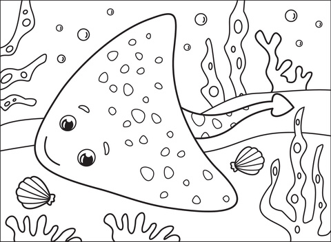 Stingray Coloring Page