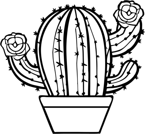 Cactus Coloring Page