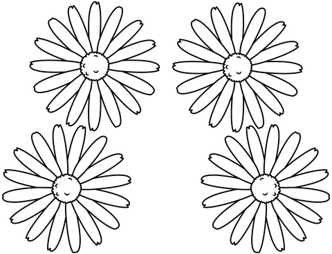 Daisies Coloring Page