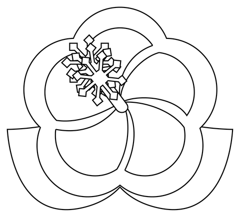 Hibiscus Coloring Page