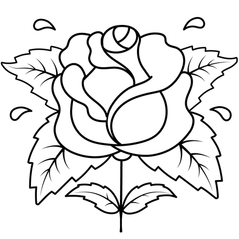 Rose Coloring Page