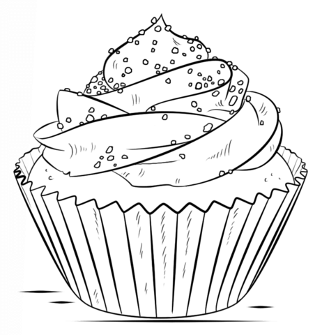 Cupcake Coloring Page