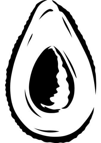 Avocado Coloring Page