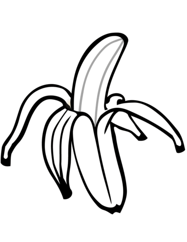 Banana Coloring Page