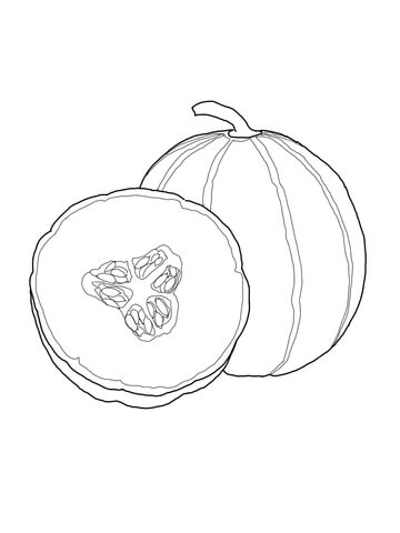 Cantaloupe Coloring Page