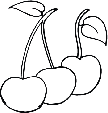 Cherries Coloring Page