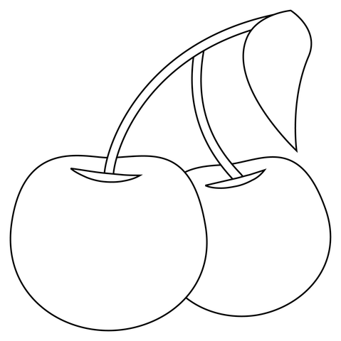 Cherries Coloring Page